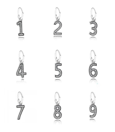 Charms colgantes Números 791339CZ-791348CZ