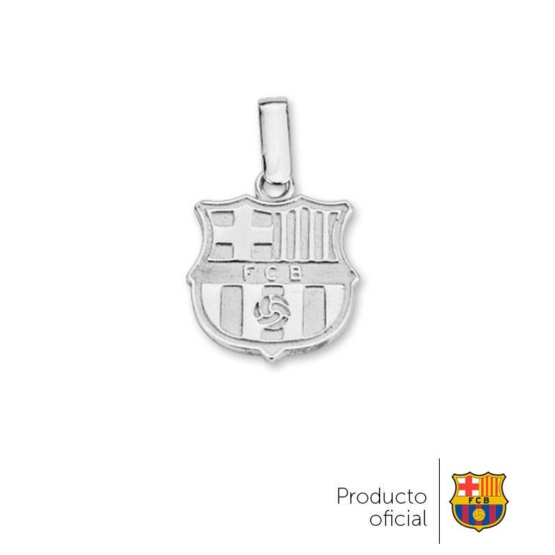 Colgante liso FC Barcelona plata de ley