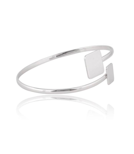 Brazalete rígido plata de ley