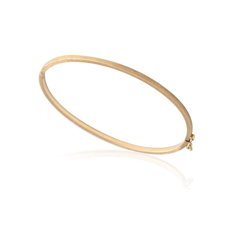 Pulsera rígida oro 18k satinada