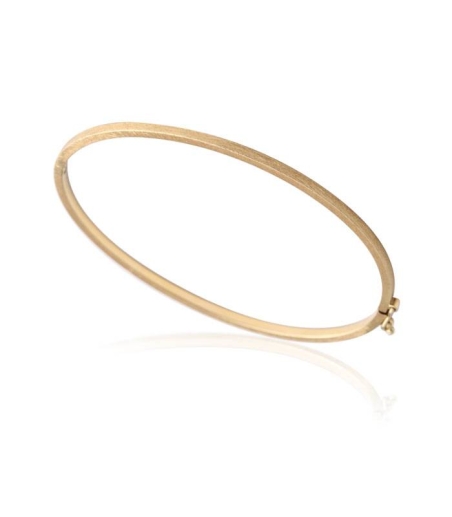 Pulsera rígida oro 18k satinada