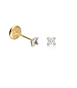 Pendientes Oro 18k y circonitas "Mila"