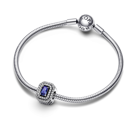 CHARM PANDORA RECTÁNGULO AZUL BRILLANTE 792385C01