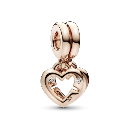 CHARM PANDORA COLGANTE CORAZONES DE HERMANAS 789538C01