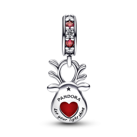 CHARM PANDORA COLGANTE RENO DE NAVIDAD NARIZ ROJA 792330C01