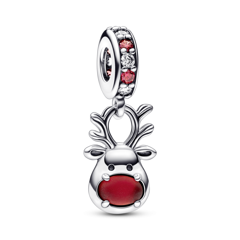 CHARM PANDORA COLGANTE RENO DE NAVIDAD NARIZ ROJA 792330C01