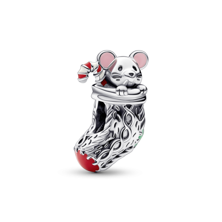 CHARM PANDORA CALCETÍN, RATÓN Y BASTÓN DE NAVIDAD 792366C01