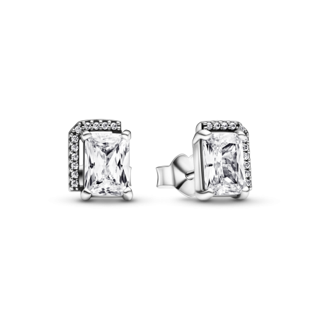 PENDIENTES PANDORA HALO RECTANGULAR BRILLANTE 292380C01