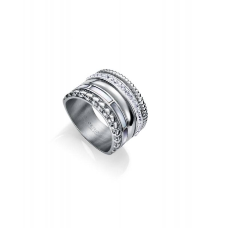 ANILLO VICEROY ACERO Y CIRCONITAS 75258A01800