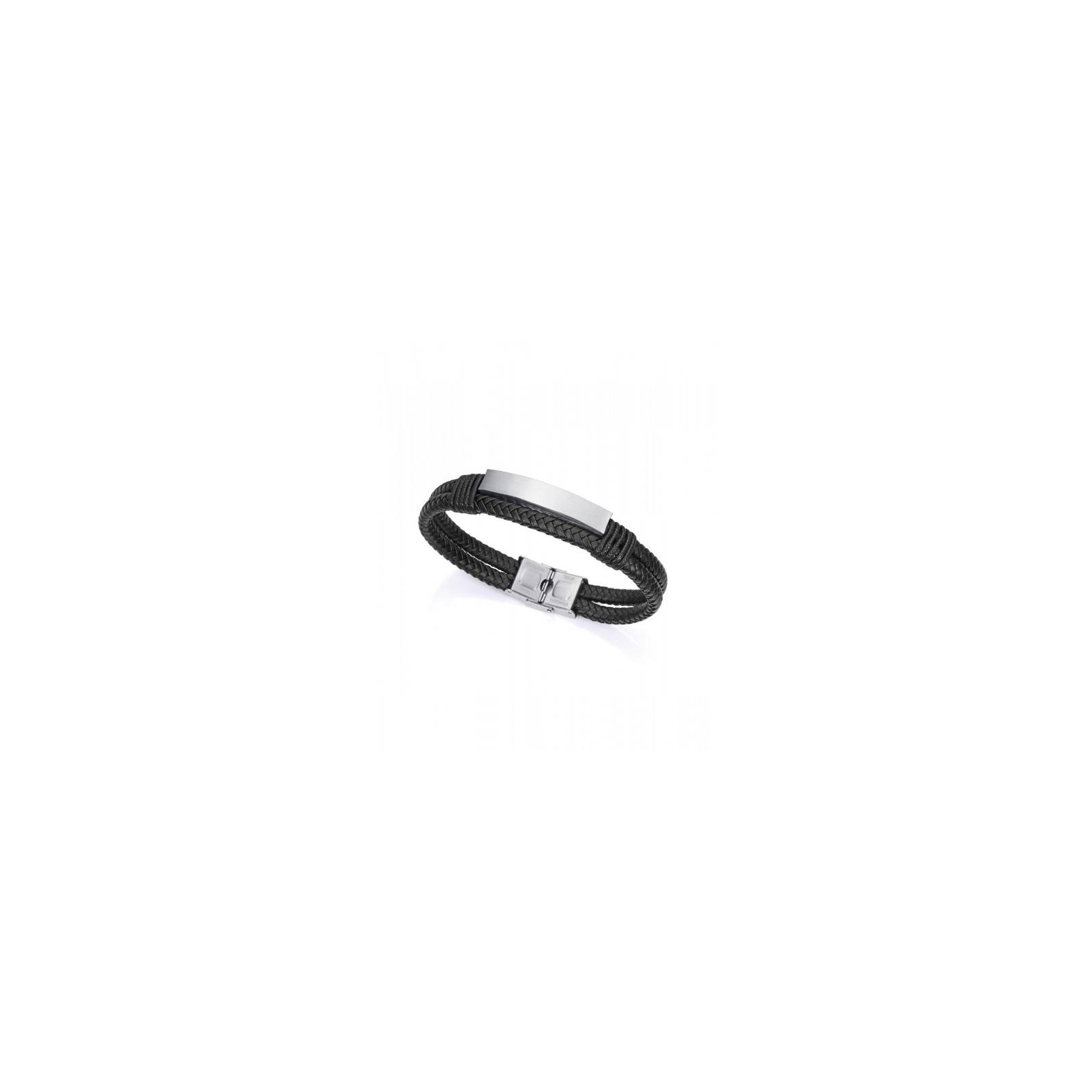 Anillo Viceroy Magnum Hombre Acero Y En La Parte Central Textura Ip Gun Negro 79177