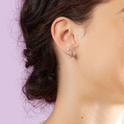PENDIENTE AGATHA PARIS MINI PAVÉ HOOP 2320597-136-TU