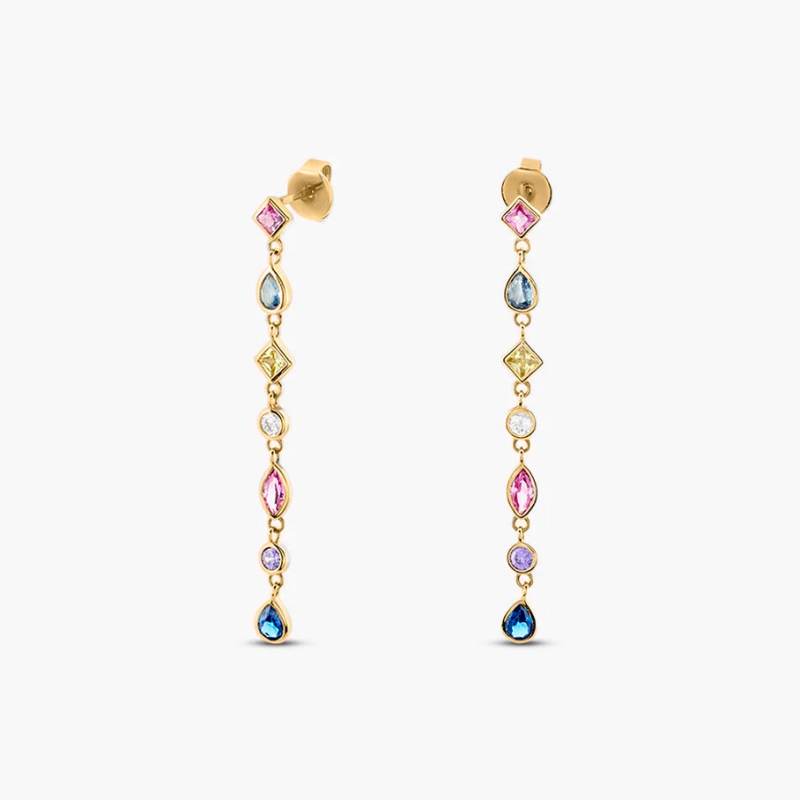 PENDIENTES AGATHA PARIS CASCADA MULTICOLOR 2380150-256-TU