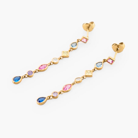 PENDIENTES AGATHA PARIS CASCADA MULTICOLOR 2380150-256-TU