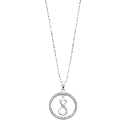 COLLAR LOTUS SILVER REDONDO INFINITO LP3065-1/1