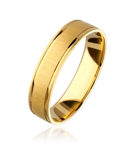 Alianza Nexo Oro 18k satinada líneas pulidas