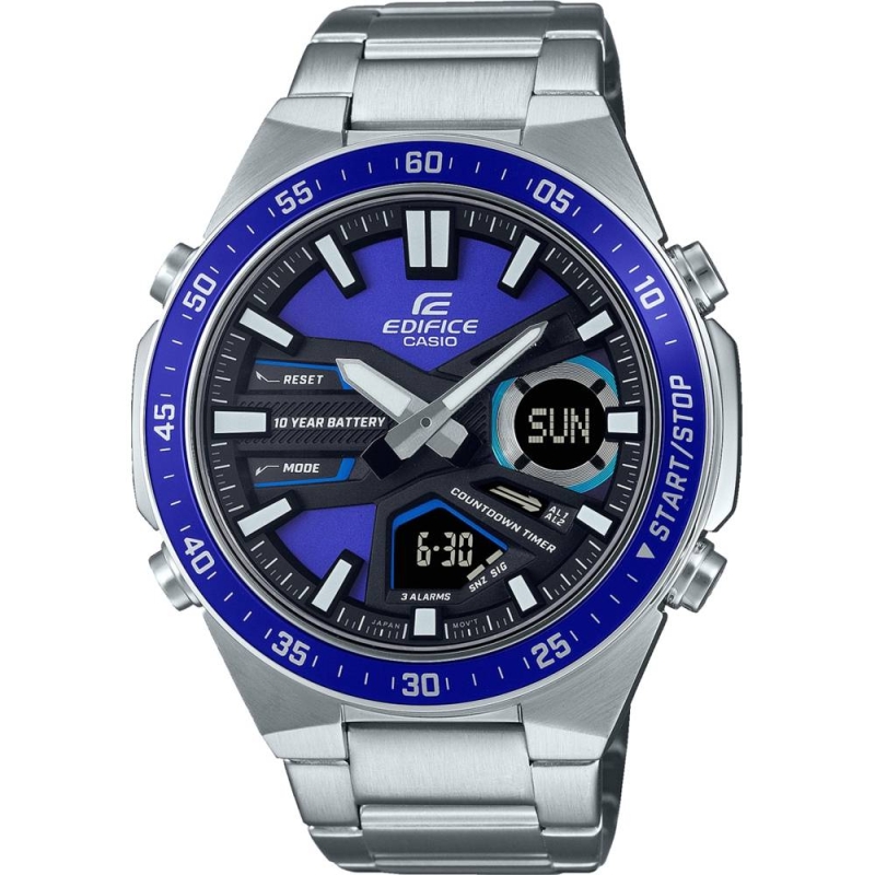 Reloj casio azul 2025 metalico