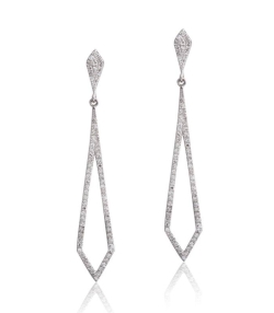 Pendientes Oro Blanco y Diamante