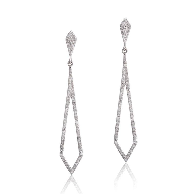 Pendientes Oro Blanco y Diamante