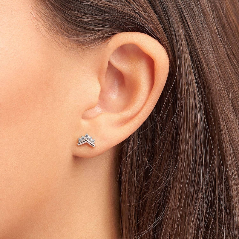 Pendientes Óxido De Piedra Esmaltada TRIANGULO