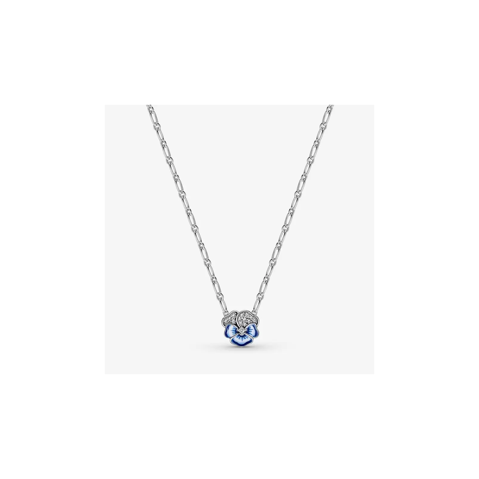 COLLAR PANDORA FLOR PENSAMIENTO AZUL 390770C01-50