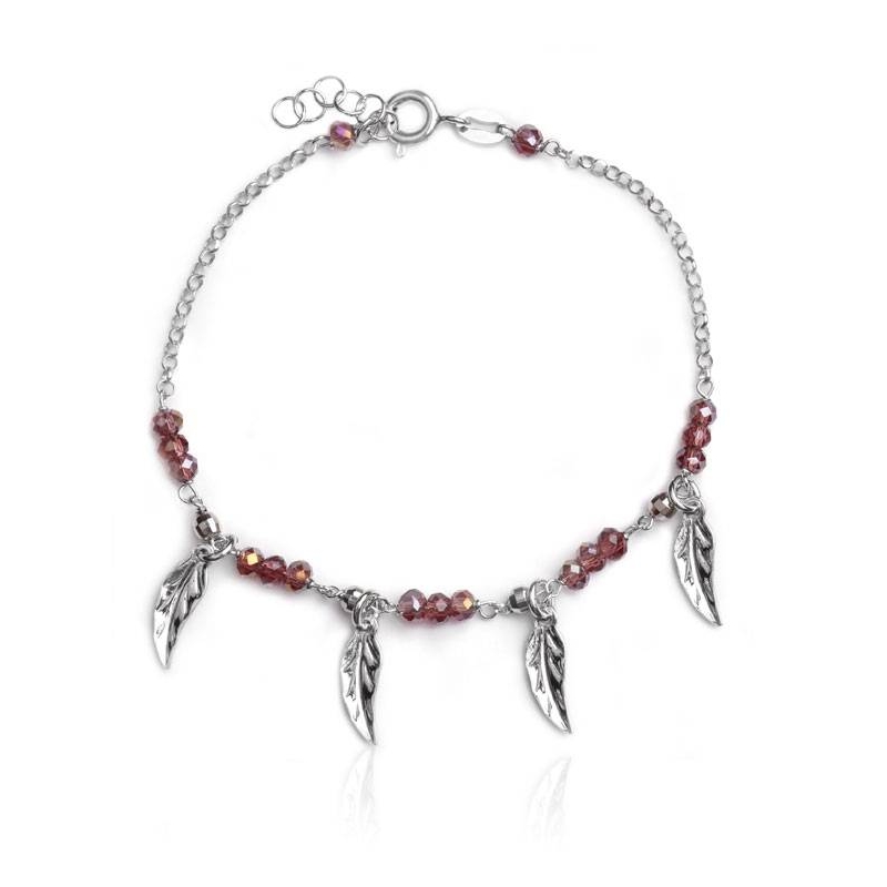 Pulsera Plata de ley Plumas