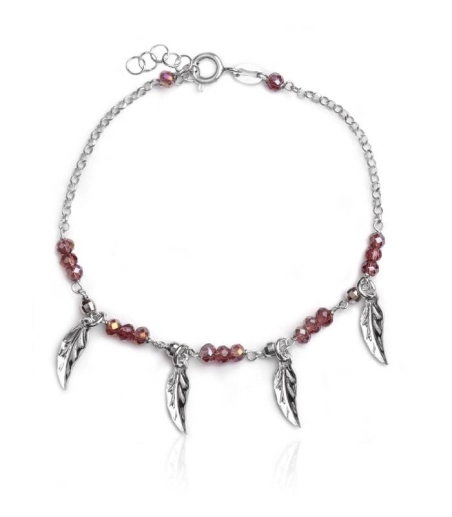 Pulsera Plata de ley Plumas