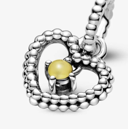 CHARM PANDORA COLGANTE CORAZON DE ESFERAS MIEL 798854C11