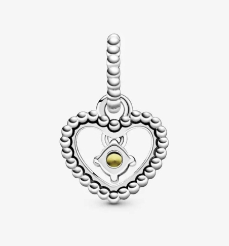CHARM PANDORA COLGANTE CORAZON DE ESFERAS MIEL 798854C11