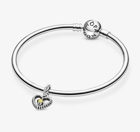 CHARM PANDORA COLGANTE CORAZON DE ESFERAS MIEL 798854C11