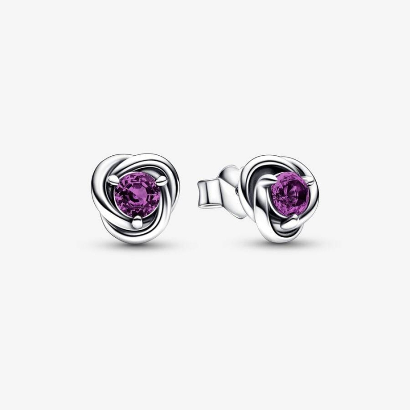 PENDIENTES PANDORA CÍRCULO ETERNITY MORADO 292334C02