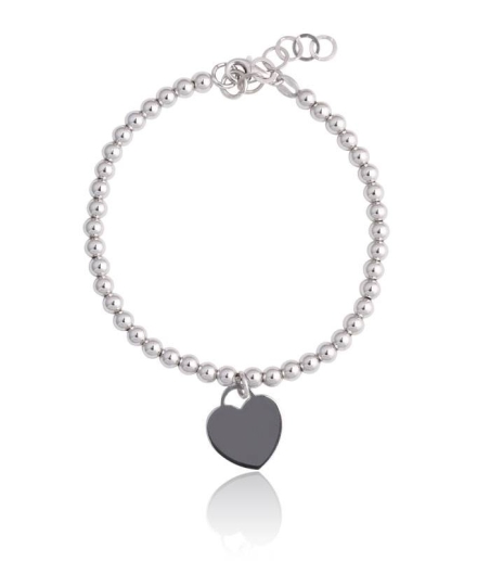 Pulsera plata de ley Corazón