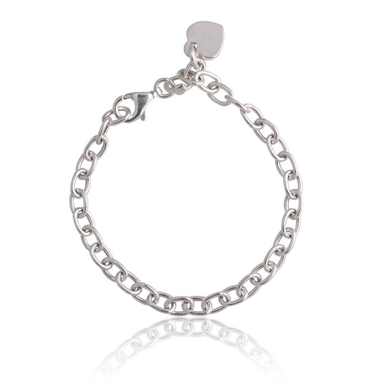 Pulsera Xenox De Plata 925 - Diseño Corazón Con Circonitas, Longitud Ajustable 15-18 Cm, Cierre De Mosquetón