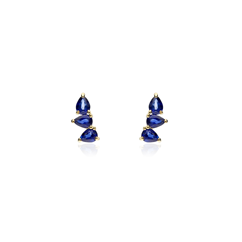 PENDIENTES "BAGOLINO" ZAFIROS ORO 18K