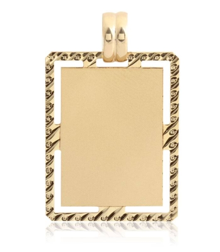 Colgante placa oro 18k 
