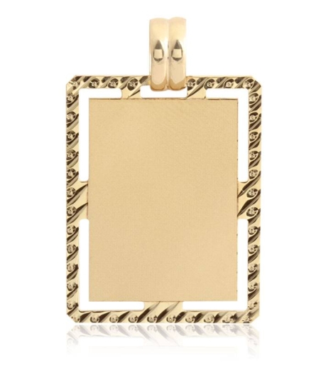 Colgante placa oro 18k 