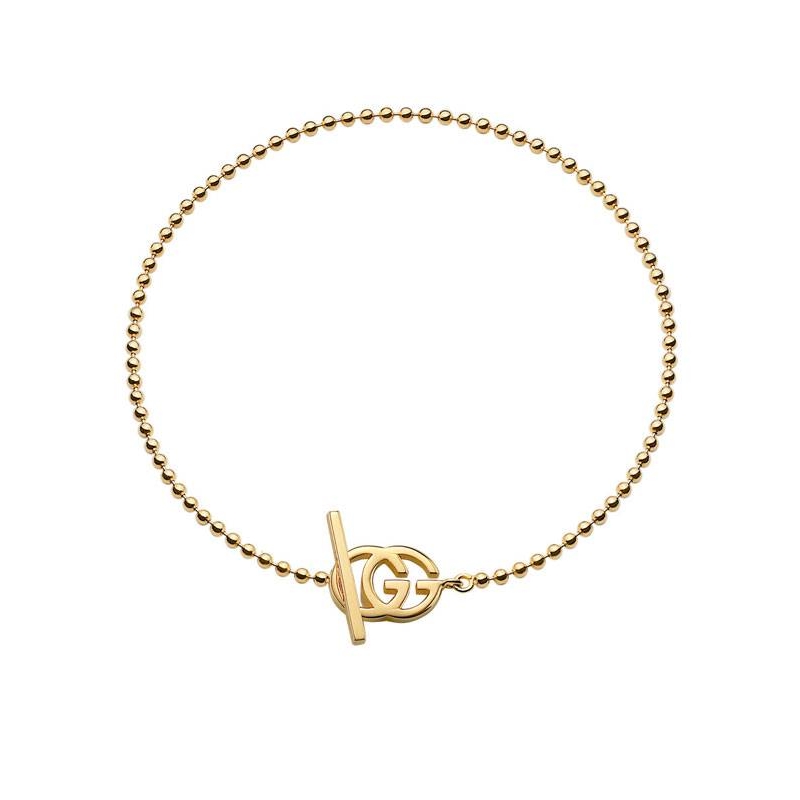 Pulsera Gucci plata baño oro