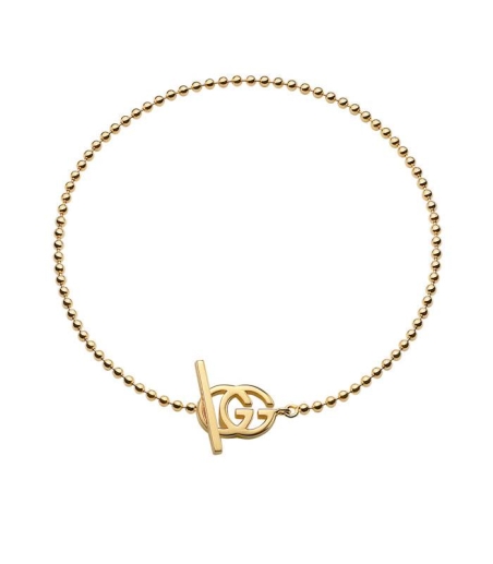 Pulsera Gucci plata baño oro