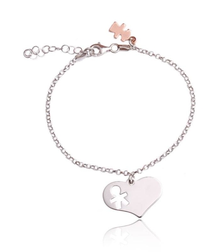 Pulsera Plata de ley Corazón 