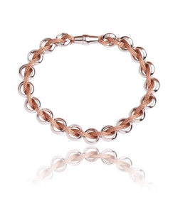 Pulsera plata de ley rosado