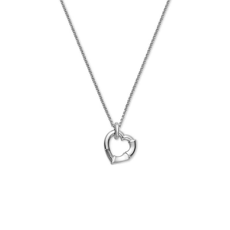 Colgante Gucci plata Corazón bambú Colgante Gucci plata Corazón bambú