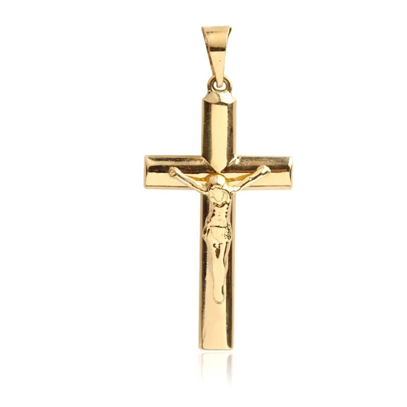 Colgante cruz  cristo oro 18k