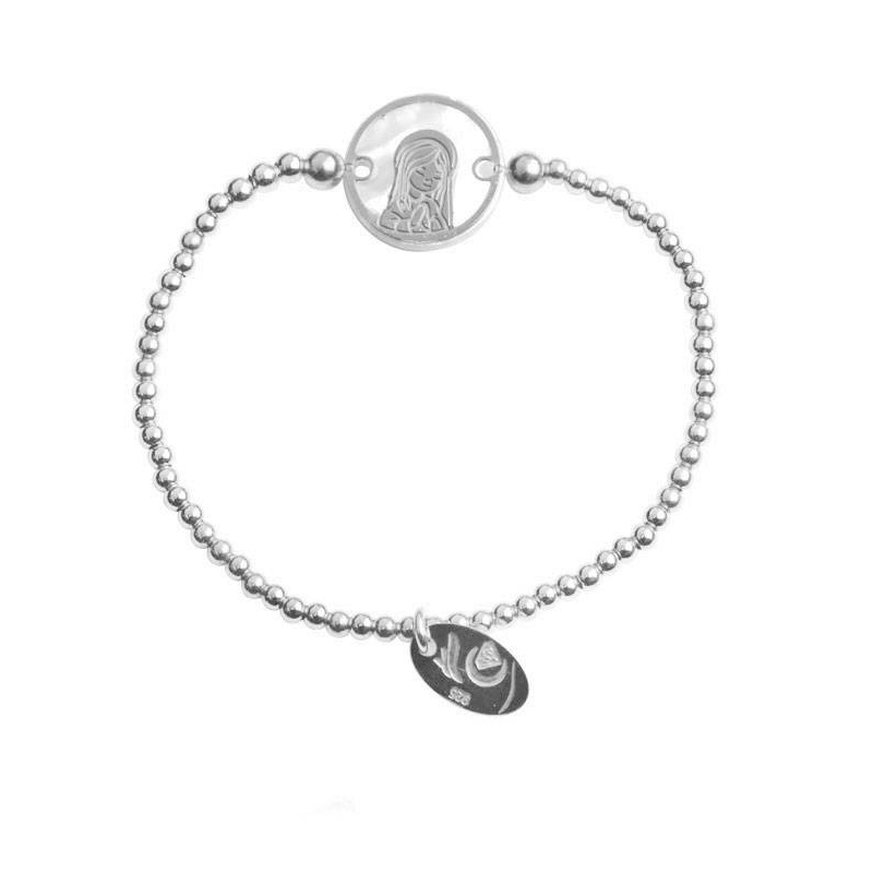 Pulsera bolas Plata de ley Virgen