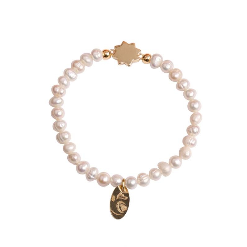 Pulsera "Silhouette" Baño oro 18k Estrella