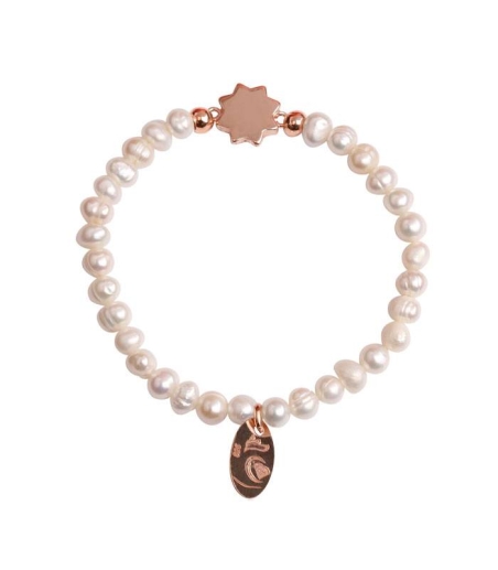 Pulsera "Silhouette" Baño oro rosa 18k Estrella