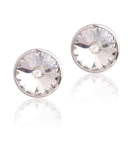 Pendientes "Chromatic" grandes Blanco Plata de ley