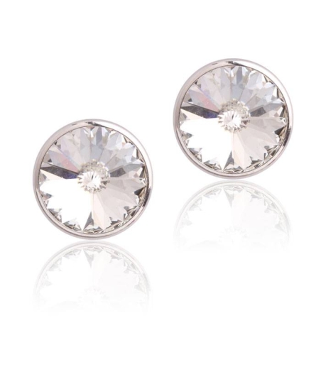 Pendientes "Chromatic" grandes Blanco Plata de ley