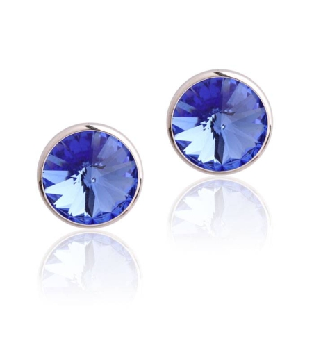 Pendientes plata primera ley 8m "Chromatic Blue"