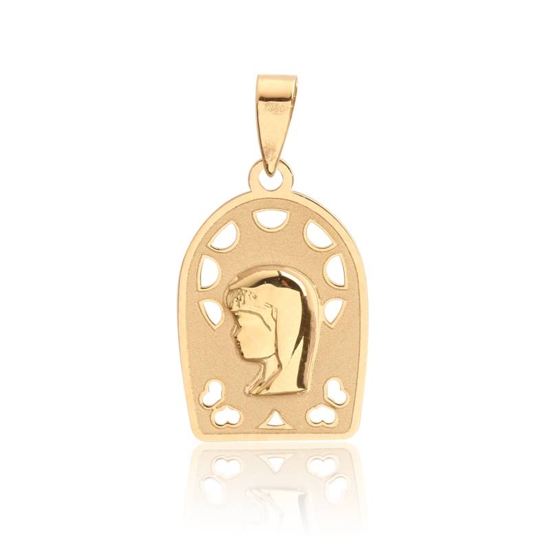 Medalla de Oro 18k calada Virgen niña
