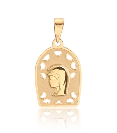 Medalla de Oro 18k calada Virgen niña