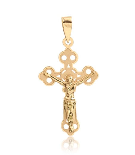 Cruz Oro 18k Calada con Cristo grande